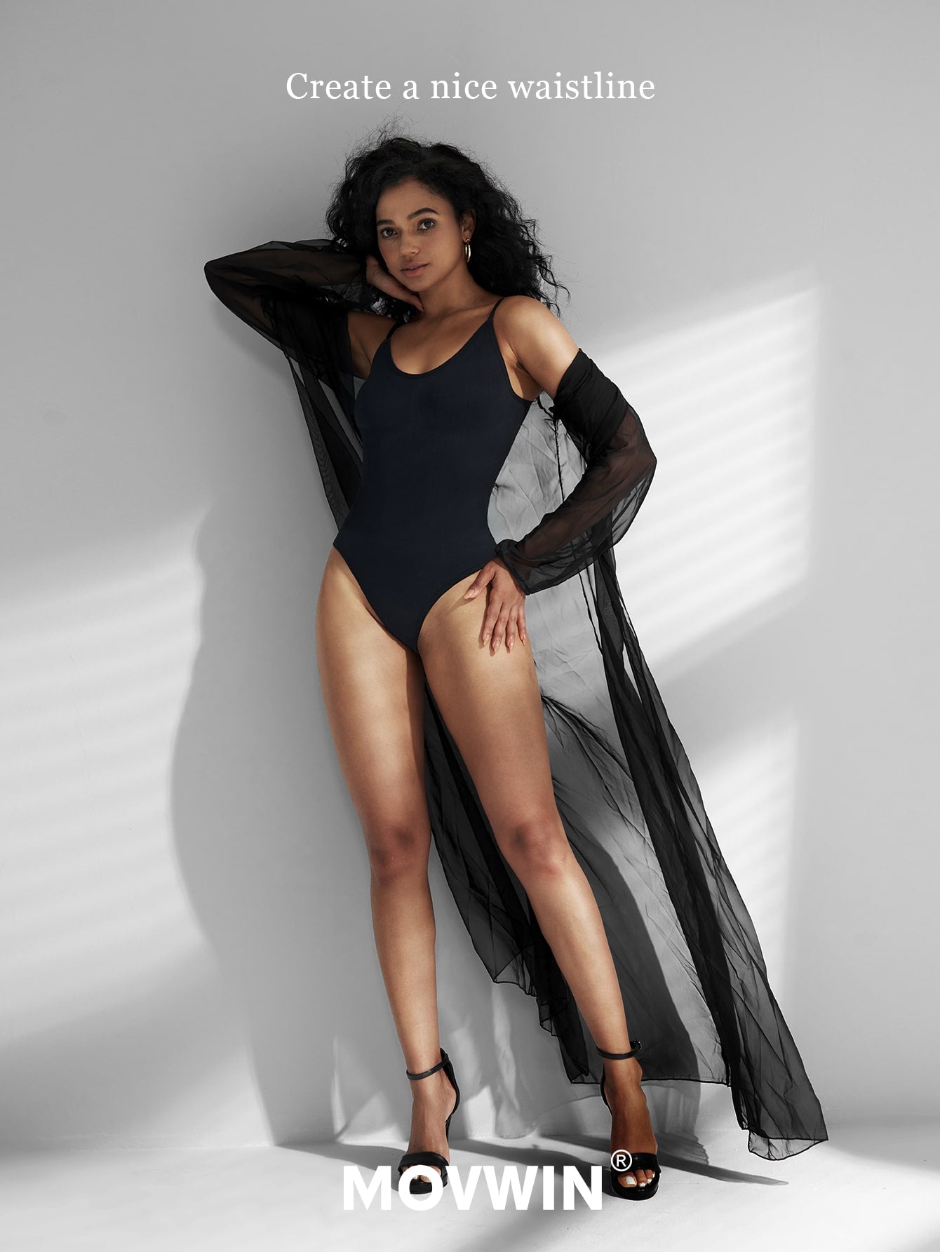 1pc Seamless Tummy Control Bodysuit Shapewear With Thong For Women