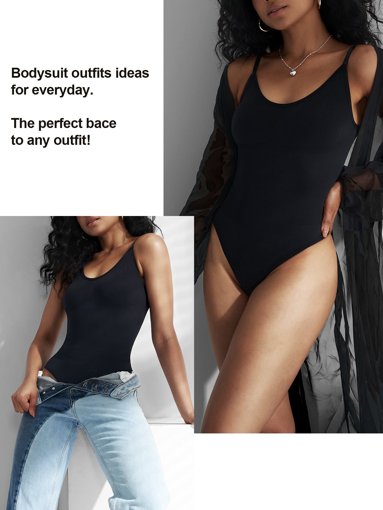 1pc Seamless Tummy Control Bodysuit Shapewear With Thong For Women