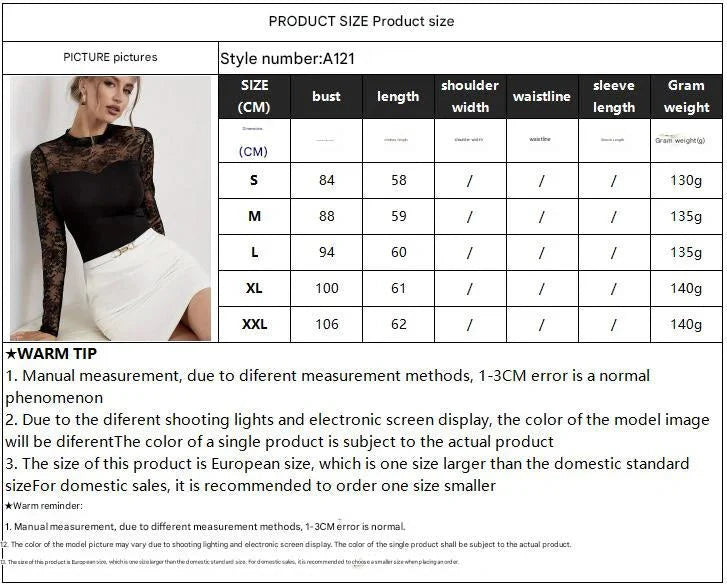 2025 new elegant lace splicing long-sleeved outer wear small stand-up collar slim T-shirt top women