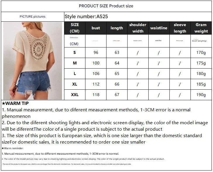 2025 new elegant V-neck back hollow splicing fashionable lace bat sleeve T-shirt women's clothing