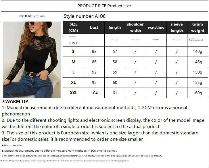 2025 spring new fashion lace splicing long-sleeved small stand-up collar pullover bottom T-shirt top women