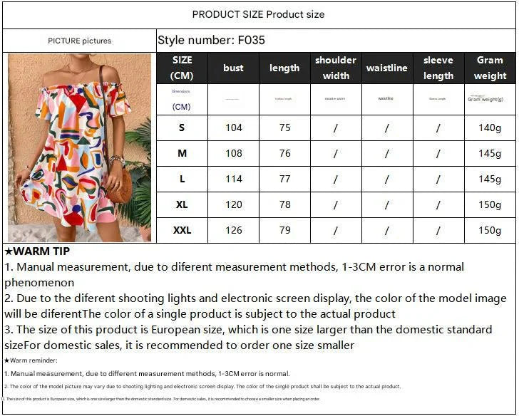 2025 summer new elegant women's tropical print off-the-shoulder dress