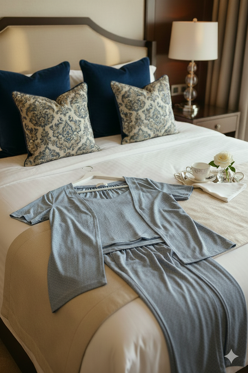 3-Piece Loungewear with Textured Knit