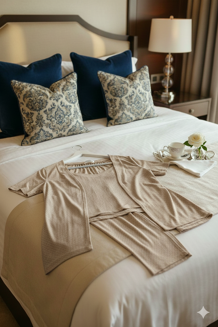 3-Piece Loungewear with Textured Knit
