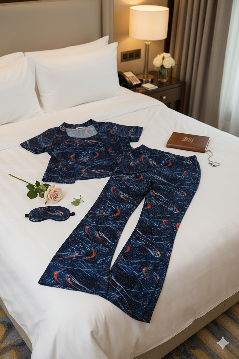 Starlight Serenity: The 3-Piece Designer Loungewear Set