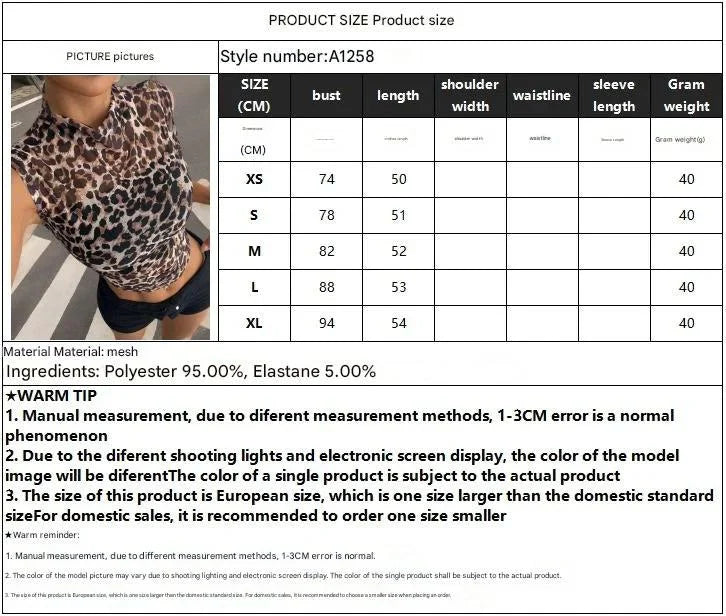 and the   2025 summer new women's clothing top slim and thin sleeveless leopard print stand-up collar sexy women's T-shirt