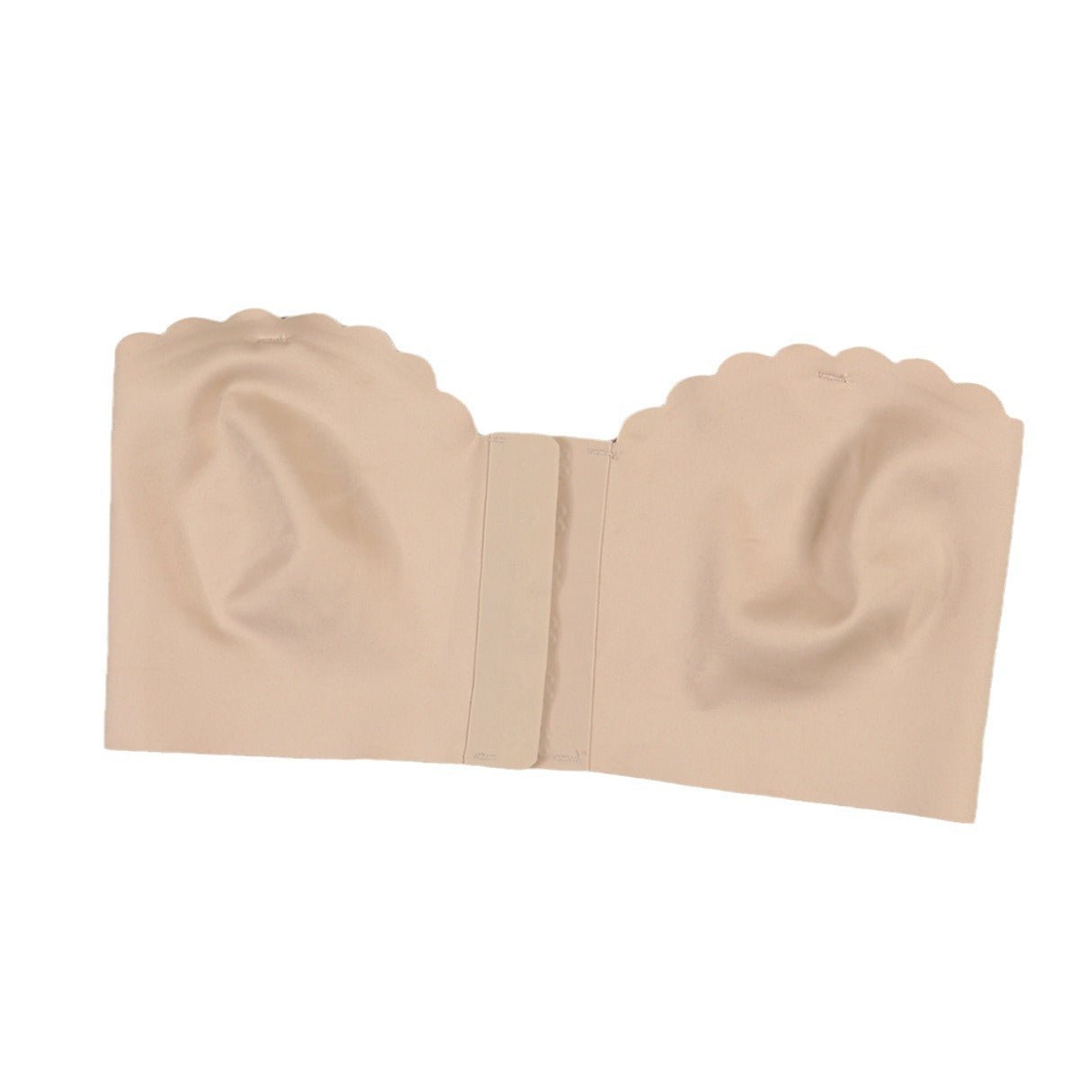 European and American cross-border front buckle seamless strapless tube top underwear removable chest pad sexy gathering bra women's summer