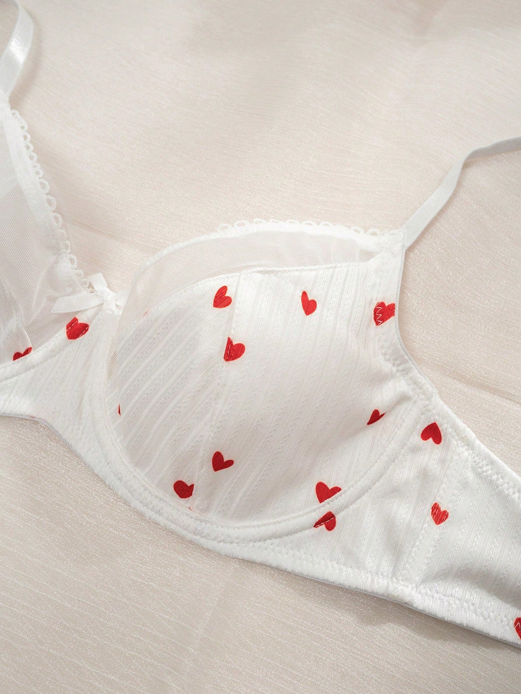 Heart Print Bra Lingerie