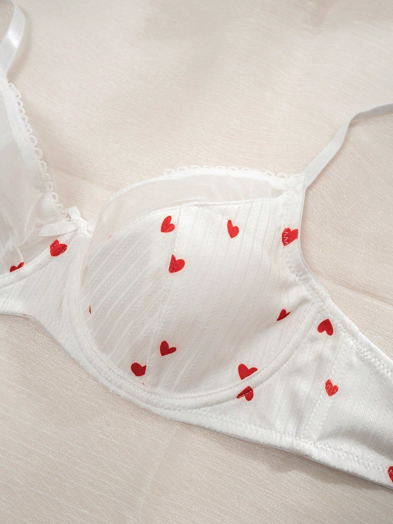 Heart Print Bra Lingerie