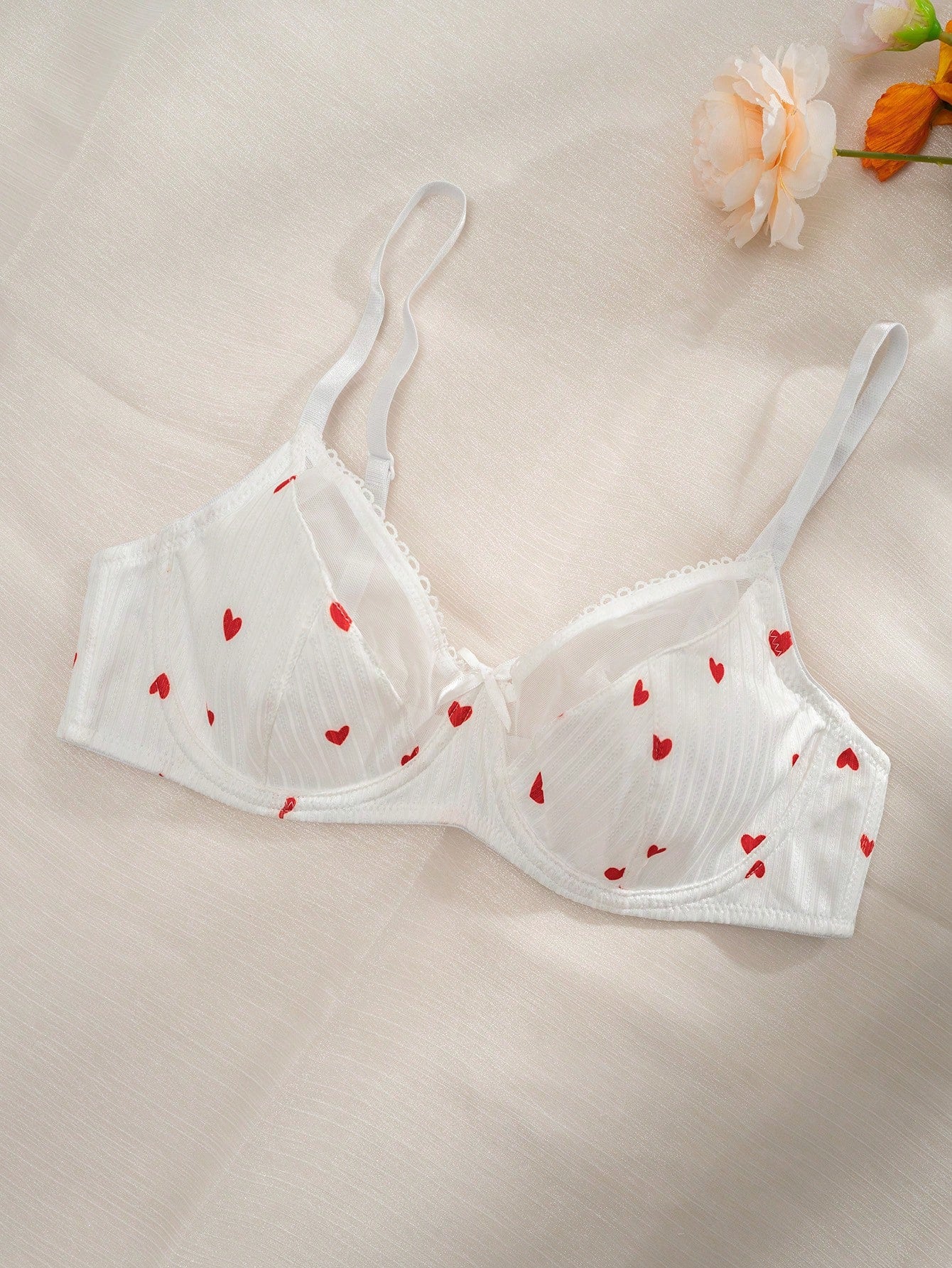 Heart Print Bra Lingerie