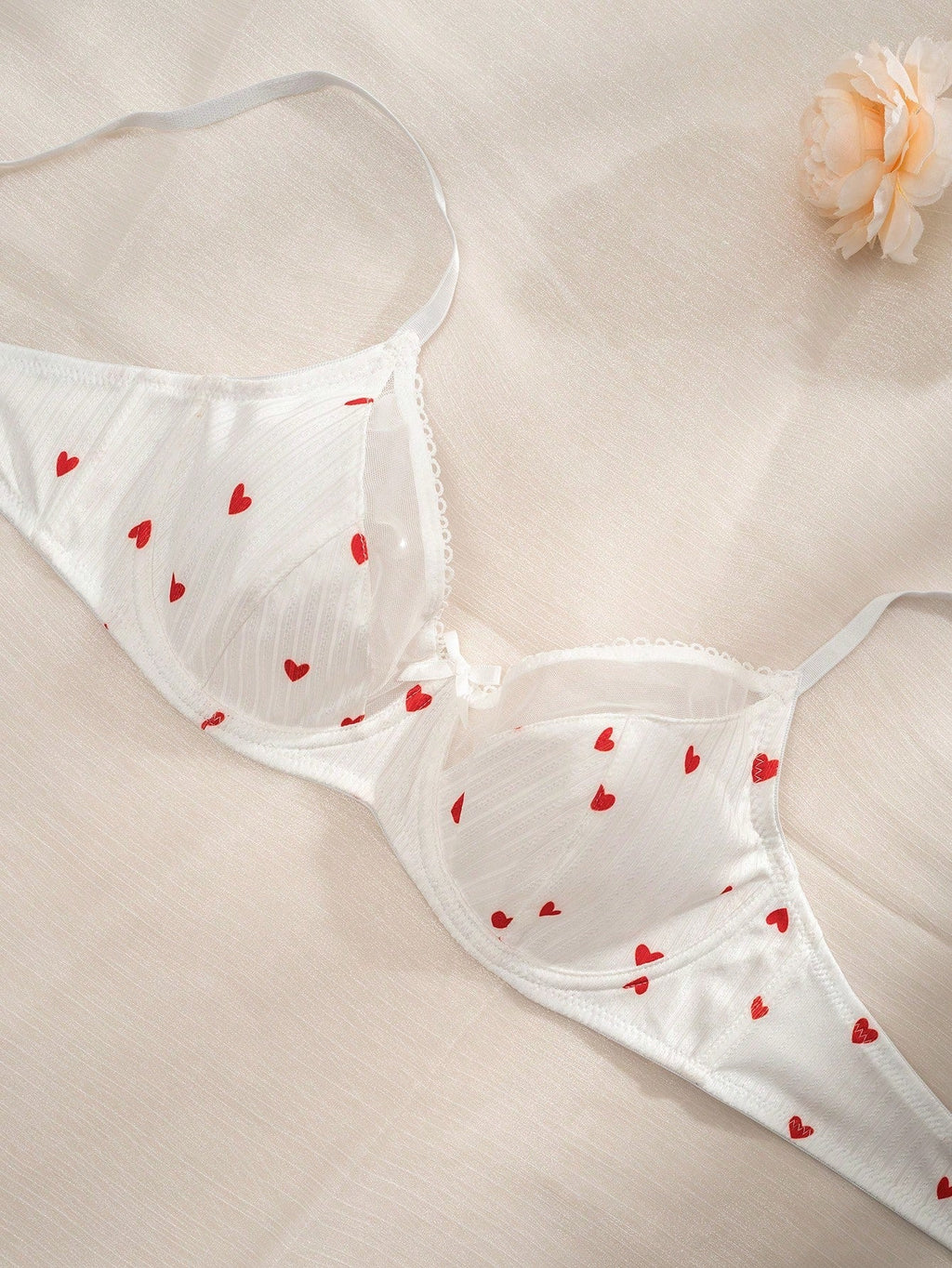 Heart Print Bra Lingerie