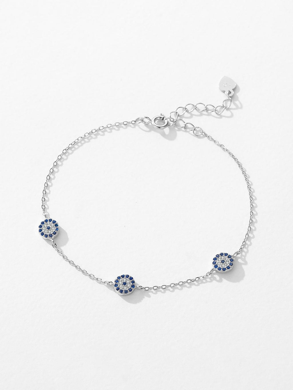 S925 Silver Blue Eye Decor Fashion Bracelet
