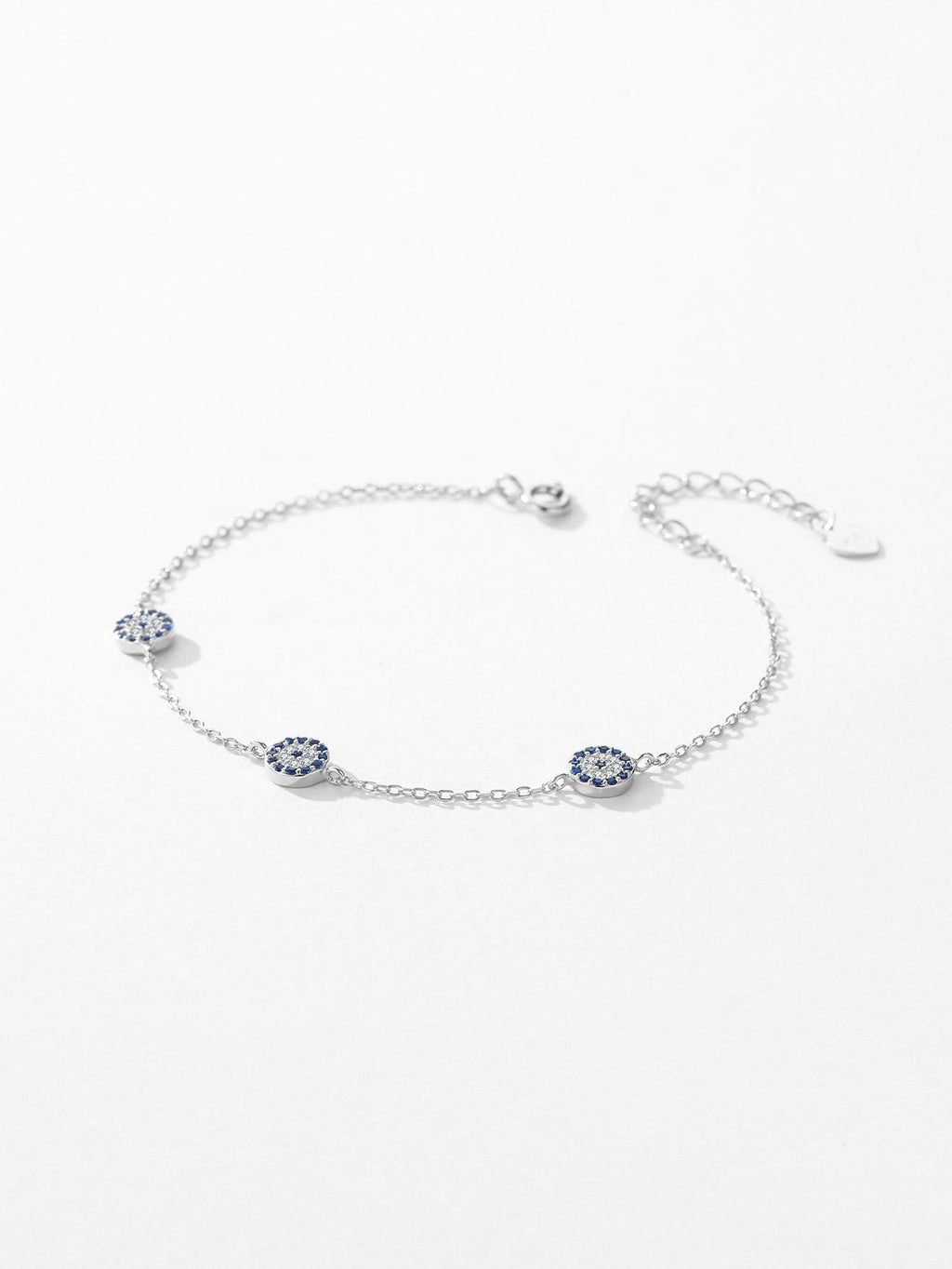 S925 Silver Blue Eye Decor Fashion Bracelet