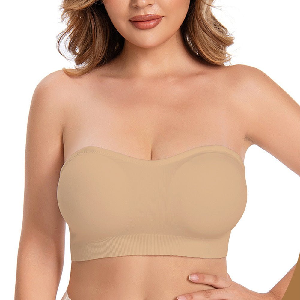 Sexy European and American one-piece seamless Spice Girl beautiful back halter chest wrap without steel ring removable chest sticker tube top underwear women
