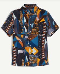 SHEIN Painting Print Short Sleeve Shirt