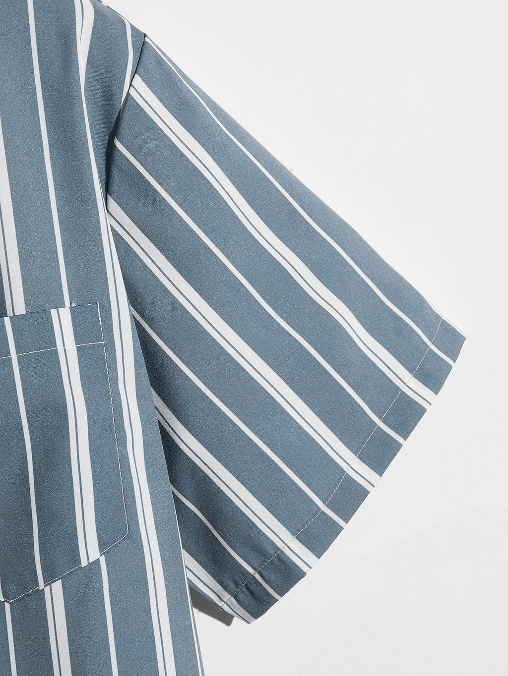 SHEIN Pocket Front Striped Shirt