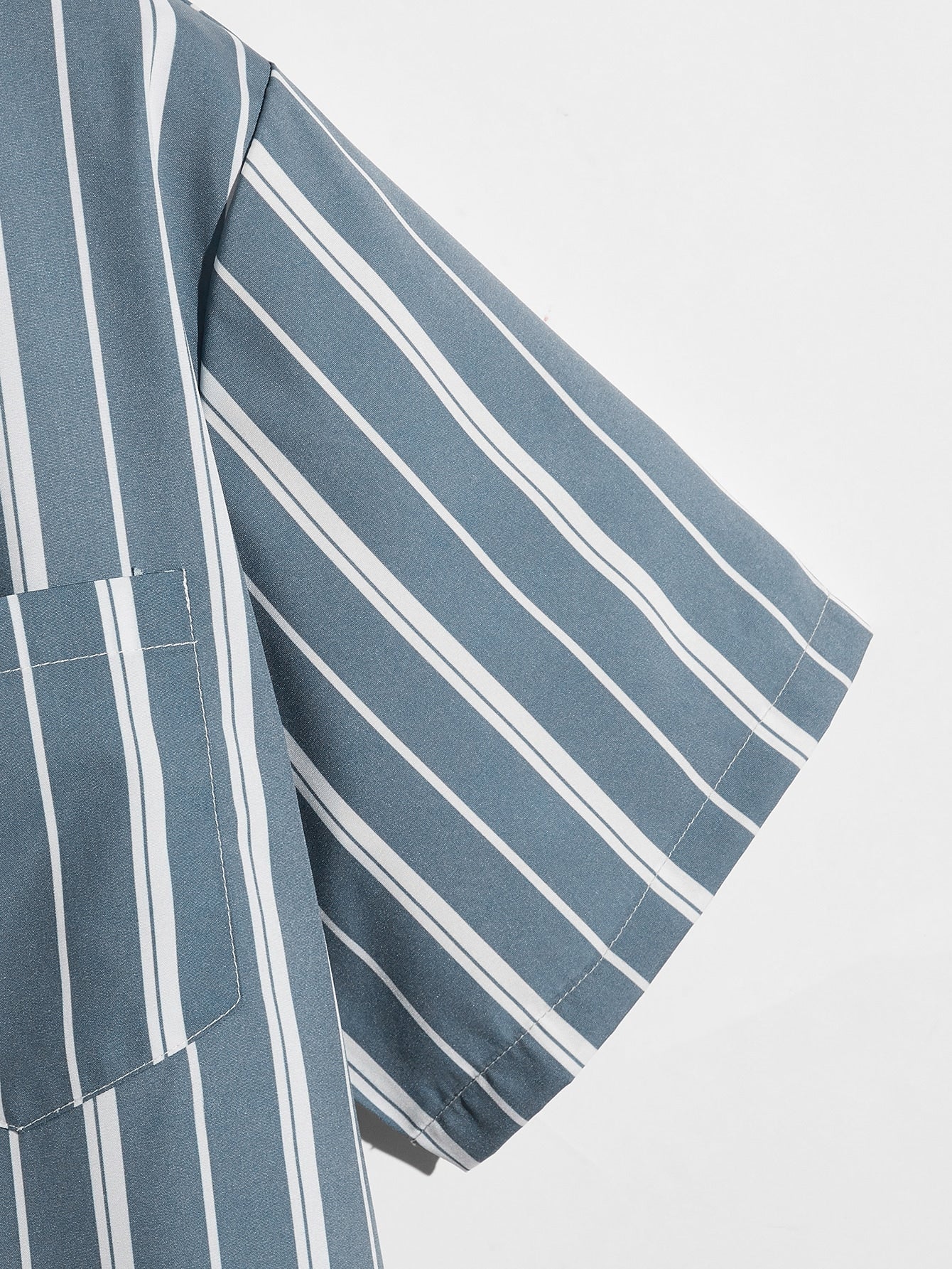 SHEIN Pocket Front Striped Shirt